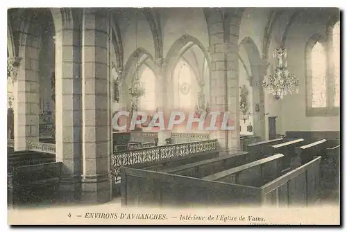 Ansichtskarte AK Environs d'Avranches Interieur de l'Eglise de Vains