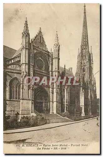 Cartes postales Bordeaux Eglise Saint Michel Portail Nord La Fleche