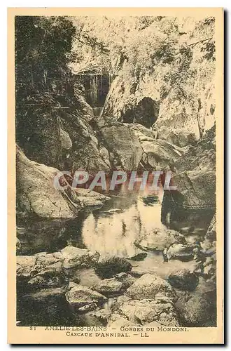 Cartes postales Amelie les Bains Gorges du Mondoni Cascade d'Annibal