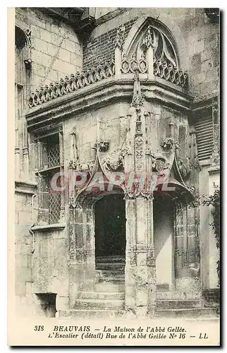 Cartes postales Beauvais La Maison de l'Abbe Gellee l'Escalier detail