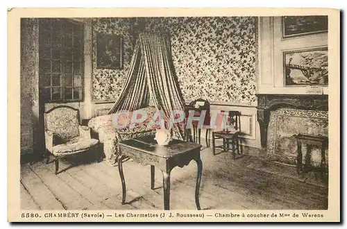 Cartes postales Chambery Savoie Les Charmettes Chambre a coucher de Mme de Warens