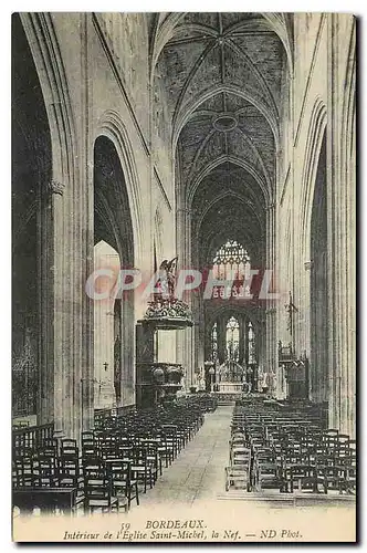 Cartes postales Bordeaux Interieur de l'Eglise Saint Michel la Nef