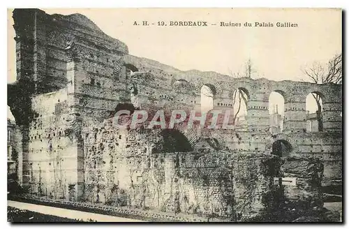 Cartes postales Bordeaux Ruines du Palais Gallien