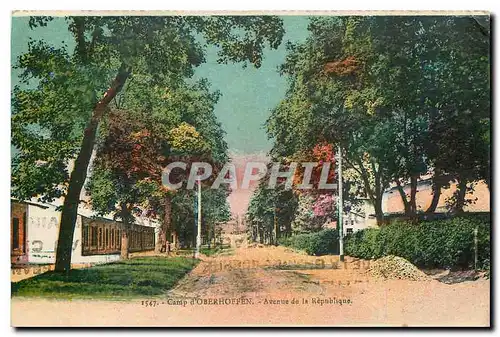 Cartes postales Camp d'Oberhoffen Avenue de la Republique Militaria