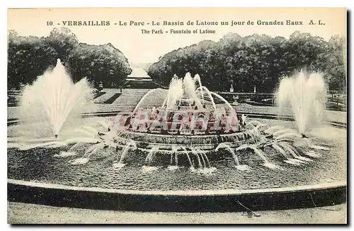 Cartes postales Versailles Le Parc Le Bassin de Latone un jour de Grandes Eaux