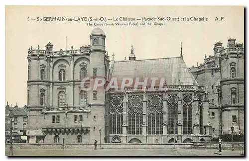 Cartes postales St Germain en Laye S et O Le Chateau Facade Sud Ouest et la Chapelle