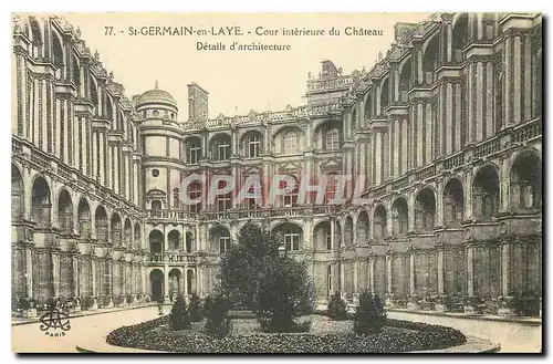 Cartes postales St Germain en Laye Cour interieure du Chateau Details d'architecture