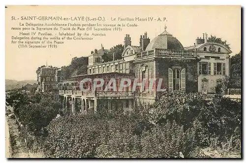 Cartes postales Saint Germain en Laye S et O Le Pavillon Henri IV