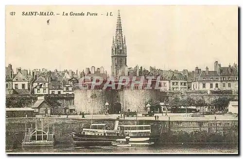 Ansichtskarte AK Saint Malo La Grande Porte Bateau