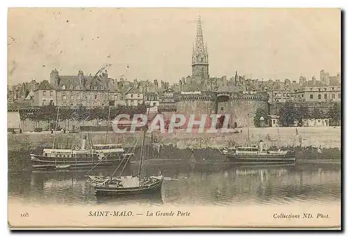 Ansichtskarte AK Saint Malo La Grande Porte Bateaux