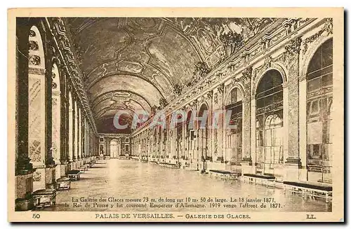 Cartes postales Palais de Versailles Galerie des Glaces