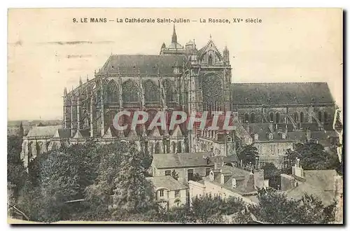 Ansichtskarte AK Le Mans La Cathedrale saint Julien La Rosace