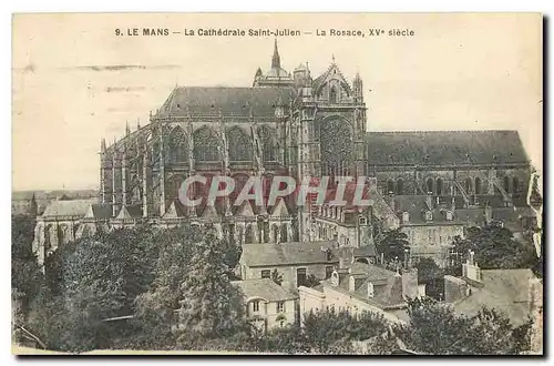 Cartes postales Le Mans La Cathedrale saint Julien La Rosace