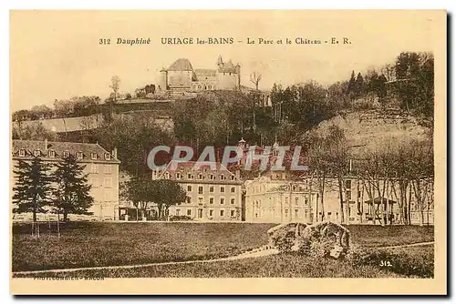 Ansichtskarte AK Dauphine Uriage les Bains Le Parc et le Chateau