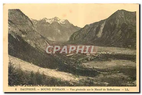 Ansichtskarte AK Dauphine Bourg d'Oisans Vue generale sur le Massif d Belledonne