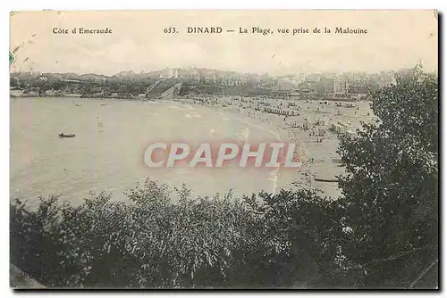 Cartes postales Dinard La Plage vue prise de la Malouine