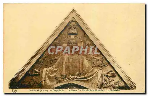 Cartes postales Dormans Marne Chapelle de La Marne Facade de la Chapelle Le Christ Roi