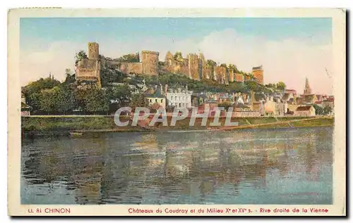 Ansichtskarte AK Chinon Chateaux du Coudray et du Milieu