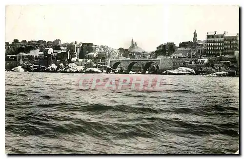 Moderne Karte Marseille B du Rhone Le Littoral et Notre Dame de la Garde