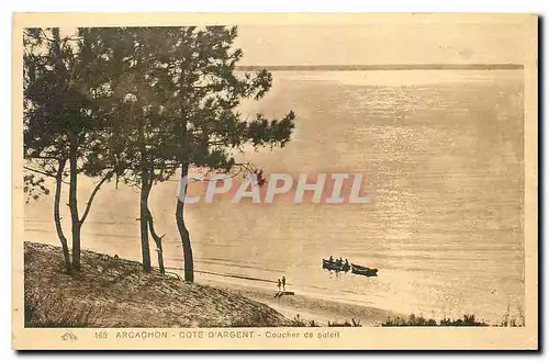 Ansichtskarte AK Arcachon Cote d'Argent Coucher de Soleil