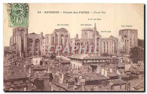 Cartes postales Avignon Palais des Papes facade Est
