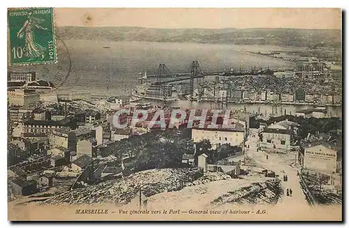 Ansichtskarte AK Marseille Vue generale vers le Port