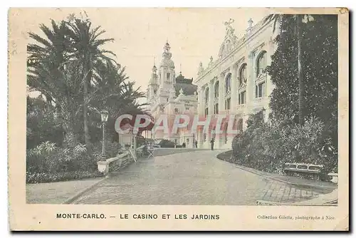 Cartes postales Monte Carlo Le Casino et les Jardins