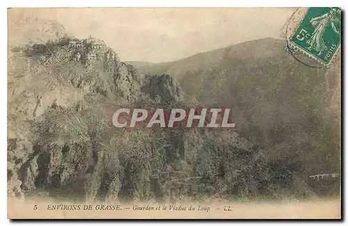 Ansichtskarte AK Encirons de Grasse Gourdon et le Viaduc du Loup