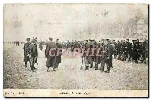 Cartes postales Lapanne heros belges Militaria