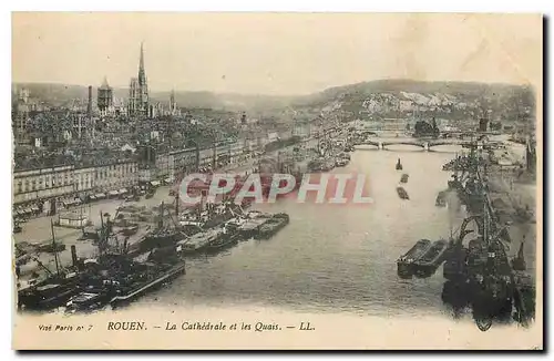 Cartes postales Rouen La Cathedrale et les Quais