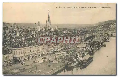 Cartes postales Rouen Les Quais Vue prise du Transbordeur