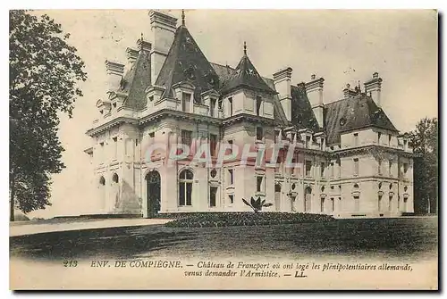 Cartes postales Env de Compiegne Chateau de Francport l'Armistice Militaria