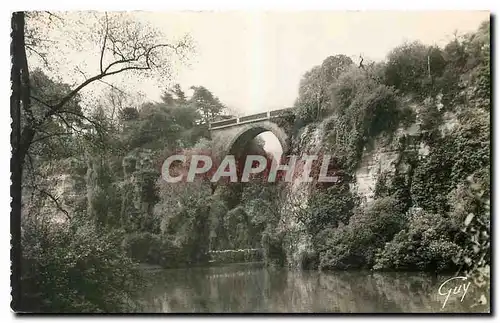 Moderne Karte Paris et ses Merveilles Le parc des Buttes Chaumont Le Lac et le pont