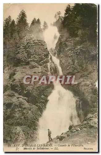 Cartes postales Env d'Uriage les Bains Cascade de l'Oursiere Massifs de Belledonne