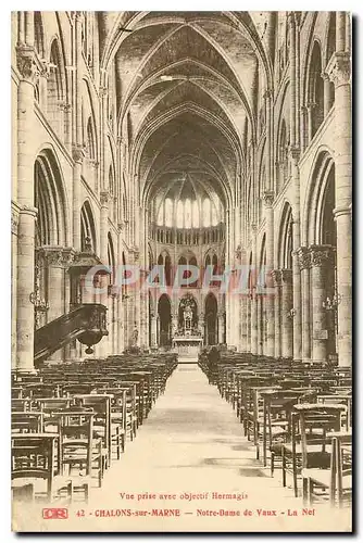 Cartes postales Chalons sur Marne Notre Dame d Vaux La Nef