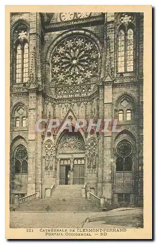 Ansichtskarte AK Cathedrale de Clermont Ferrand Portail Occidental