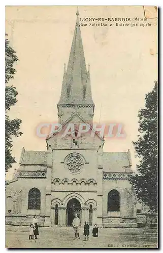 Ansichtskarte AK Ligny en Barrois Meuse Eglise Notre Dame Entree principale