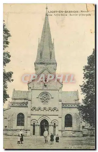 Cartes postales Ligny en Barrois Meuse Eglise Notre Dame Entree principale