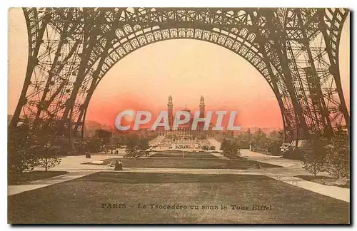 Ansichtskarte AK Paris Le Trocadero vu sous la Tour Eiffel