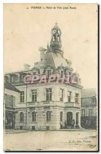 Cartes postales Fismes Hotel de Ville cote Nord