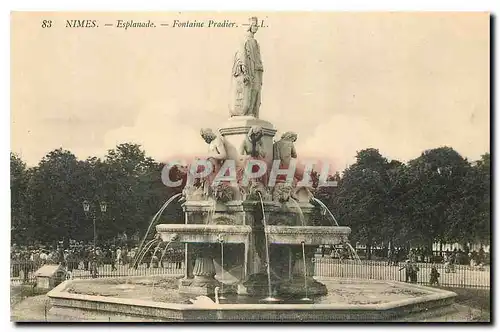Cartes postales Nimes Esplanade Fontaine Pradier