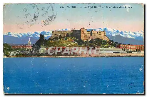 Cartes postales Antibes Le Fort Carre et la chaine des Alpes