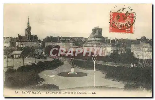 Ansichtskarte AK Saint Malo Le Jardin du Cassino et le Chateau