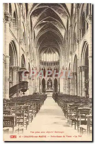 Ansichtskarte AK Chalons sur Marne Notre Dame de Vaux La Nef