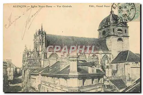 Cartes postales Alencon Eglise Notre Dame Vue generale