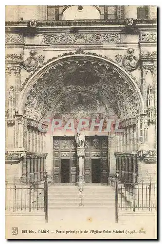 Ansichtskarte AK Dijon Porte principale de l'Eglise Saint Michel