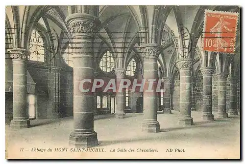 Cartes postales Abbaye du Mont Saint Michel La salle des Chevaliers