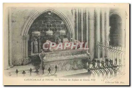 Cartes postales Cathedrale de Tours Tombeau des Enfants de Chartles VIII