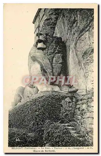 Cartes postales Belfort Territoire Le Lion Ceuvre de Bartholdi
