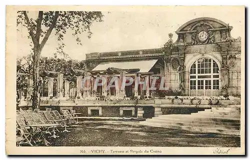 Cartes postales Vichy Terrasse et Pergola du Casino